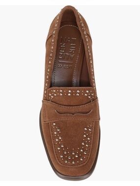 27 EDIT Naturalizer Haven 2 Penny Loafer Dark Chestnut Suede SZ 9.5